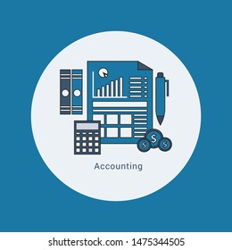 Auditing concept. Realistic design of accounting, research, calculating, management, financial analysis