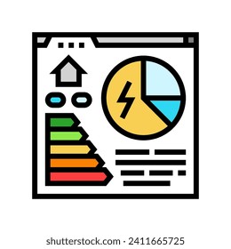 auditing energy conservation color icon vector. auditing energy conservation sign. isolated symbol illustration