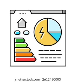 auditing energy conservation color icon vector. auditing energy conservation sign. isolated symbol illustration