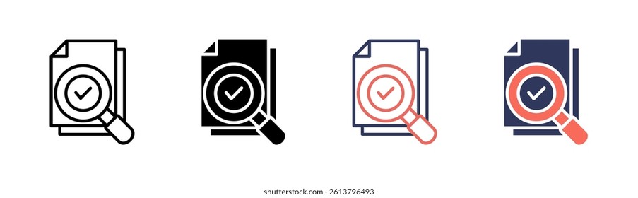Auditing Icon Element For Design And Vector