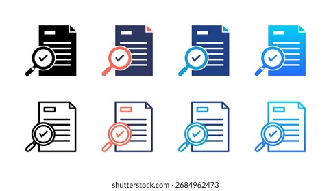 Auditing icon sheet multiple style collection