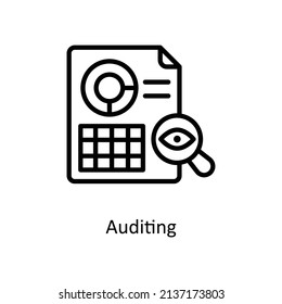 Auditar iconos de esquema de vector para sus proyectos digitales o de impresión.