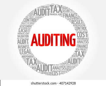 AUDITING word cloud, business concept