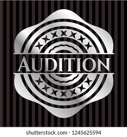 Audition silver shiny badge