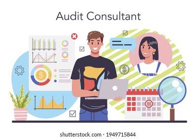 Auditor concept. Business operation specialist. Professional financial
