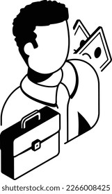 Allgemeine Vektorgrafik-Rahmendarstellung des Auditors Icon Design, Business Finance Symbol, Treasury and Capital Budget Sign, Financial Planning, Analysis and Control Executive-Management-Coaching-Konzept