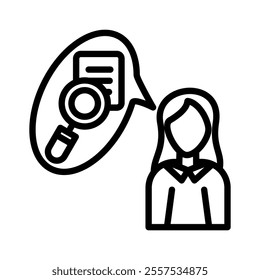 auditor icon line vector illustration on white background.