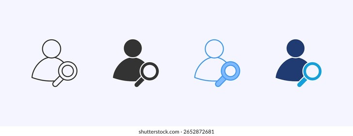 Ícone de Auditor Definir Coleção de Vários Estilos