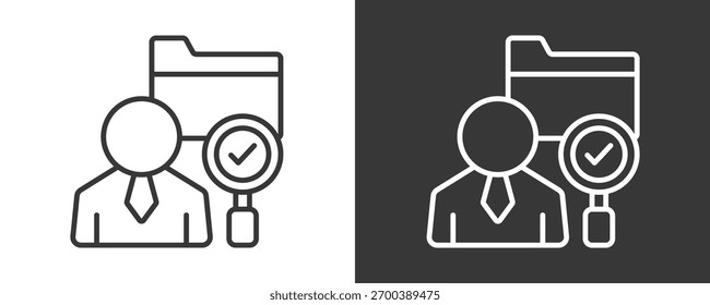Conjunto De Íconos De Auditor Colección De Vector Aislada En Blanco Y Negro