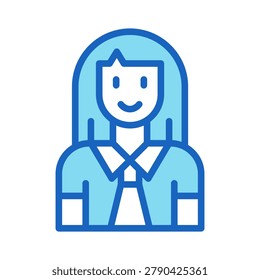 Auditor Internal Icon Lineal Blue Color