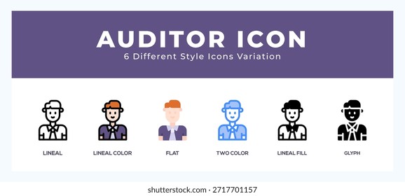 Auditor symbol. vector icon symbol. logo illustration. vector graphics