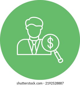 Auditor vector icon. Can be used for printing, mobile and web applications.