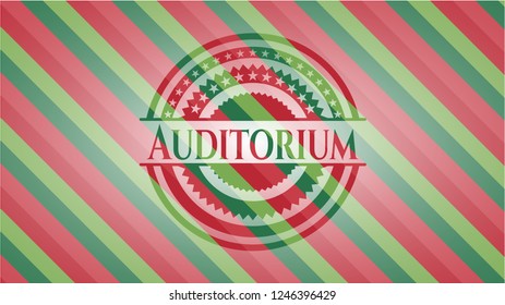 Auditorium christmas badge.