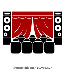 Auditorium. Curtain closed