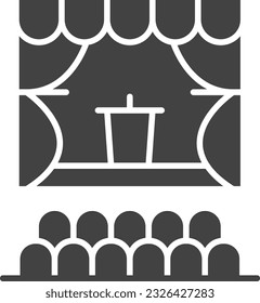 Imagen del icono del auditorio. Adecuado para aplicaciones móviles.