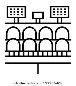 Auditorium line vector icon 