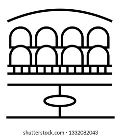 Auditorium line vector icon 