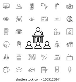 Auditorium nolan icon. Elements of media, press set. Simple icon for websites, web design, mobile app, info graphics