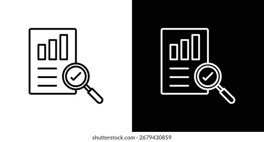 Auditors icon line for web, mobile and infographics.