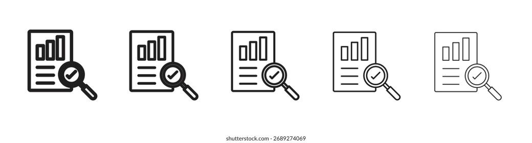Icono de auditores línea de Arte vectorial Ilustraciones colección