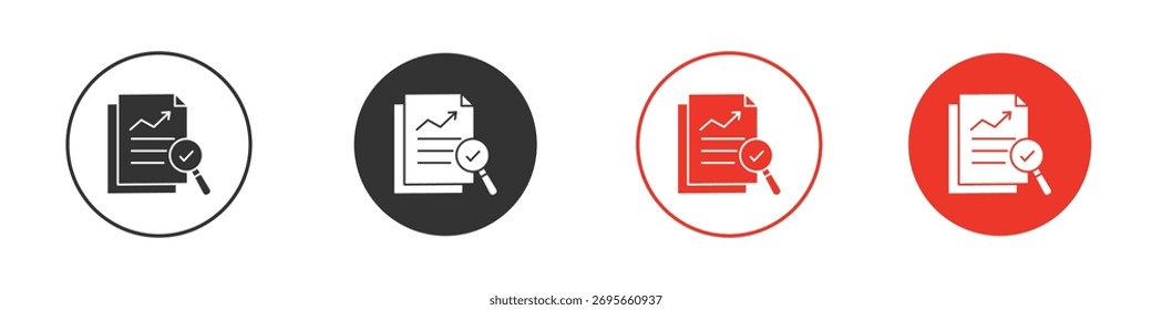 Icono de auditores colección de Vector. Vector Ilustraciones de símbolos de stock