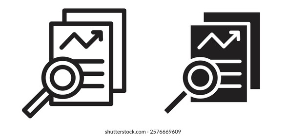 Auditors icons in outline and stroke versions