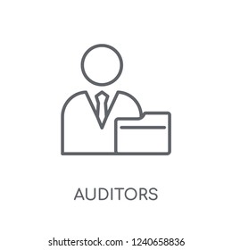 Auditors linear icon. Modern outline Auditors logo concept on white background from business collection. Suitable for use on web apps, mobile apps and print media.