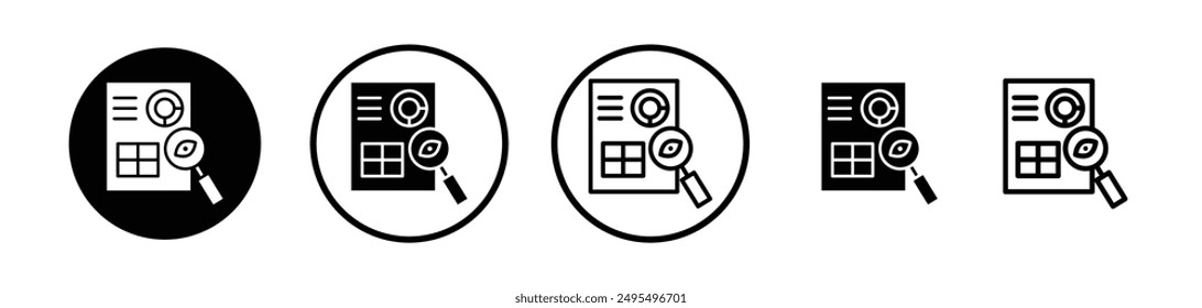 Auditors vector icon set in black and white color.