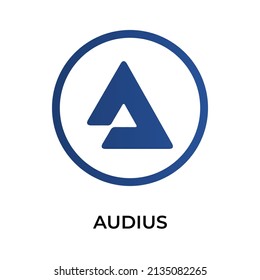 Audius Cryptocurrency token icon. AUDIO token symbol. Cryptocurrency vector icon. Flat Vector illustration - Vector