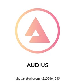 Audius Cryptocurrency token icon. AUDIO token symbol. Cryptocurrency vector icon. Flat Vector illustration - Vector