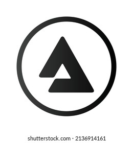 Audius Cryptocurrency token icon. AUDIO token symbol. Cryptocurrency vector icon. Flat Vector illustration - Vector