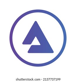 Icono de token de criptodivisa de audio. símbolo (token) AUDIO. Icono de vector criptodivisa. Ilustración de vector plano - Vector