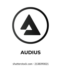Audius Cryptocurrency token icon. AUDIO token symbol. Cryptocurrency vector icon. Flat Vector illustration - Vector