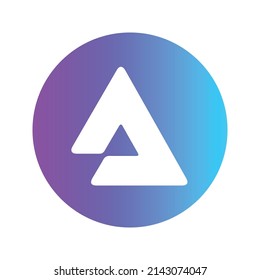 Audius Cryptocurrency token icon. AUDIO token symbol. Cryptocurrency vector icon. Flat Vector illustration - Vector