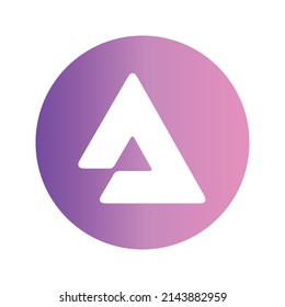 Audius Cryptocurrency token icon. AUDIO token symbol. Cryptocurrency vector icon. Flat Vector illustration - Vector