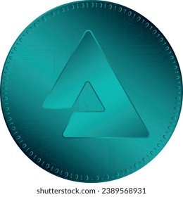 audius-audio coin logo illustrations on abstract background. 3d illustrations.