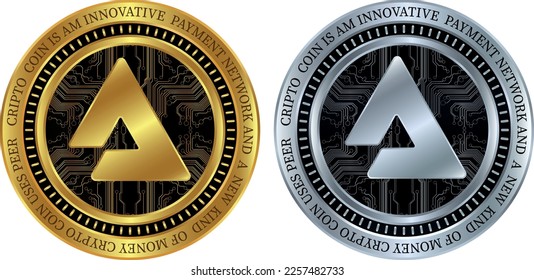 logotipo de moneda virtual audius-audio. ilustraciones vectoriales. 3 quinquies ilustraciones.