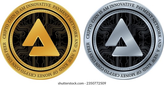 audius-audio virtual currency logo. vector illustrations. 3d illustrations.