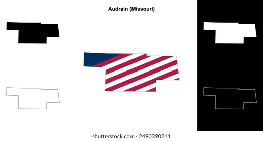 Audrain County (Missouri) outline map set