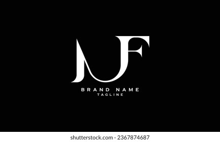 AUF, AFU, UAF, UFA, FUA, FAU, NF, FN, AF, FA, Abstract initial monogram letter alphabet logo design