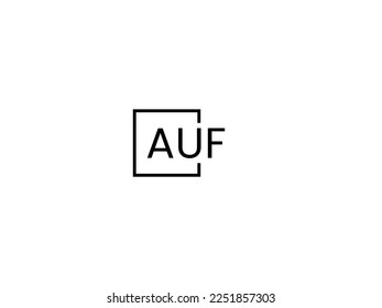 AUF Letter Initial Logo Design Vector Illustration