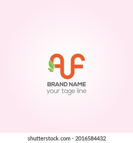 AUF vector logo design, Brand Identity design monogram