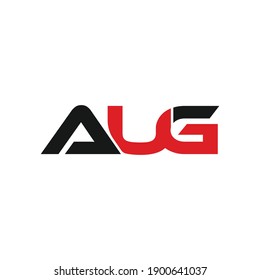 Vector de diseño de logotipo de letras AUG.