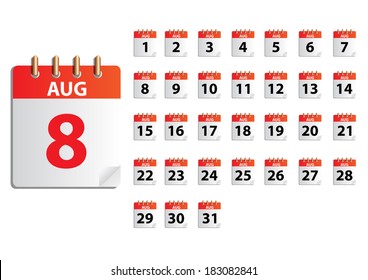 Apr Vector Months Calender Stock Vector (Royalty Free) 183082835