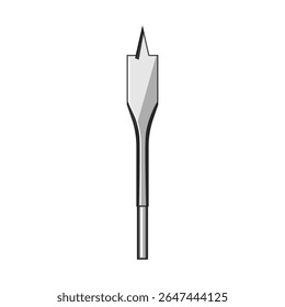 auger broca desenho animado. countersink forstner, ponto de brad, cobalto titânio auger broca sinal de bit. símbolo isolado ilustração vetor