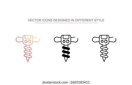 Auger icon design with white background stock illustration