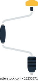 Icono Auger. Diseño de color plano. Ilustración vectorial.