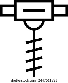 Schnecken-Symbol. Dünnes lineares Design isoliert auf weißem Hintergrund