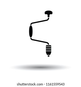 Auger icon. White background with shadow design. Vector illustration.
