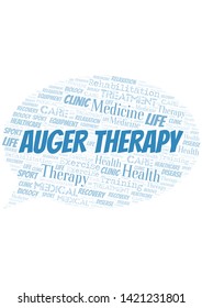 Auger Therapy word cloud. Wordcloud made with text only.